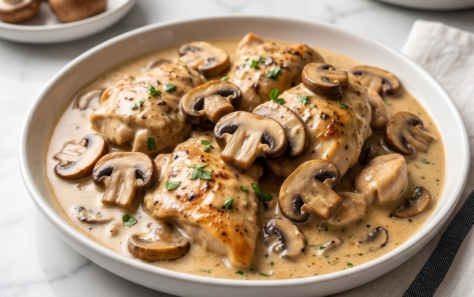 Creamy Mushroom Chicken Recipe