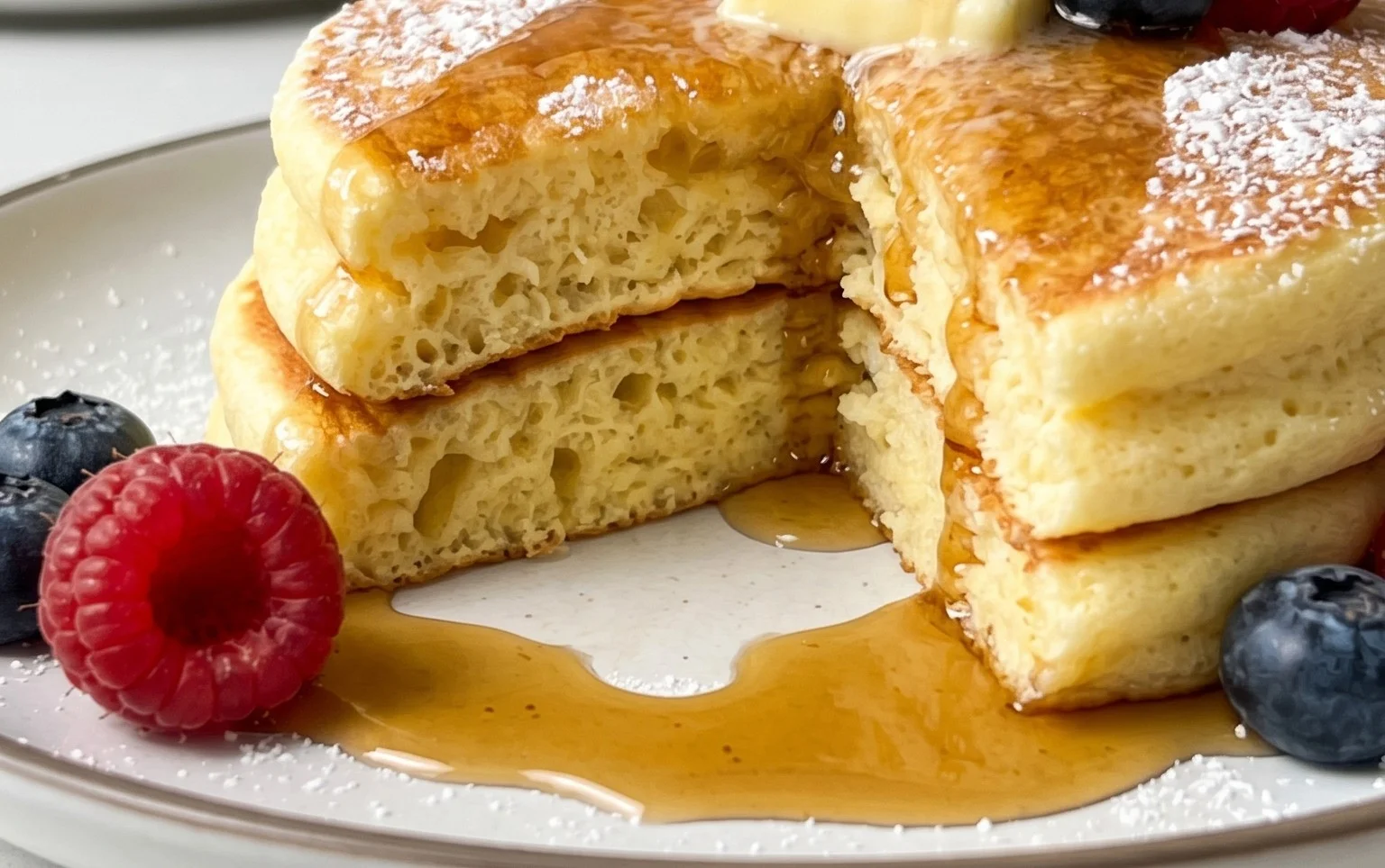 Fluffy Japanese Soufflé Pancakes