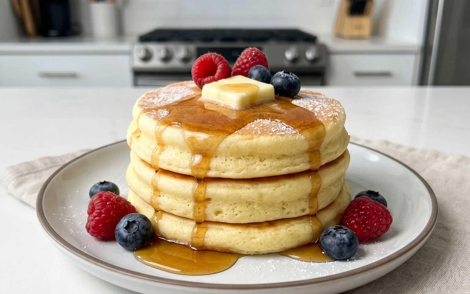 Fluffy Japanese Soufflé Pancakes