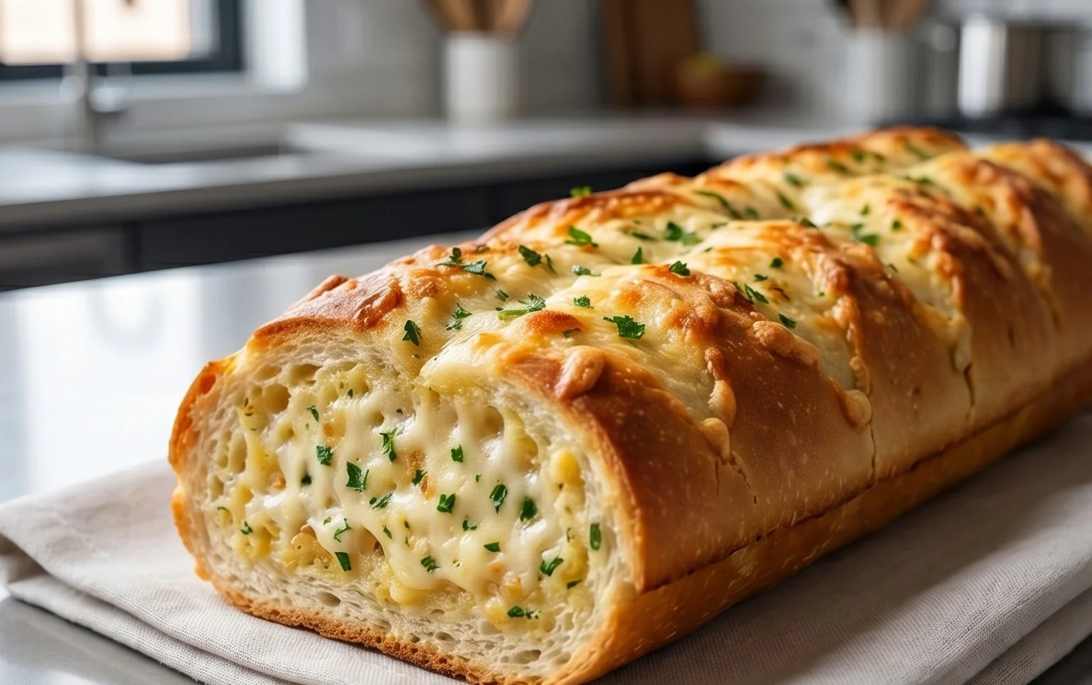 BEST CHEESY GARLIC BREAD RECIPE