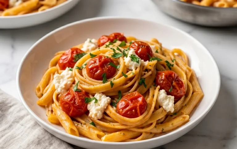 Roasted Tomato and Garlic Ricotta Pasta