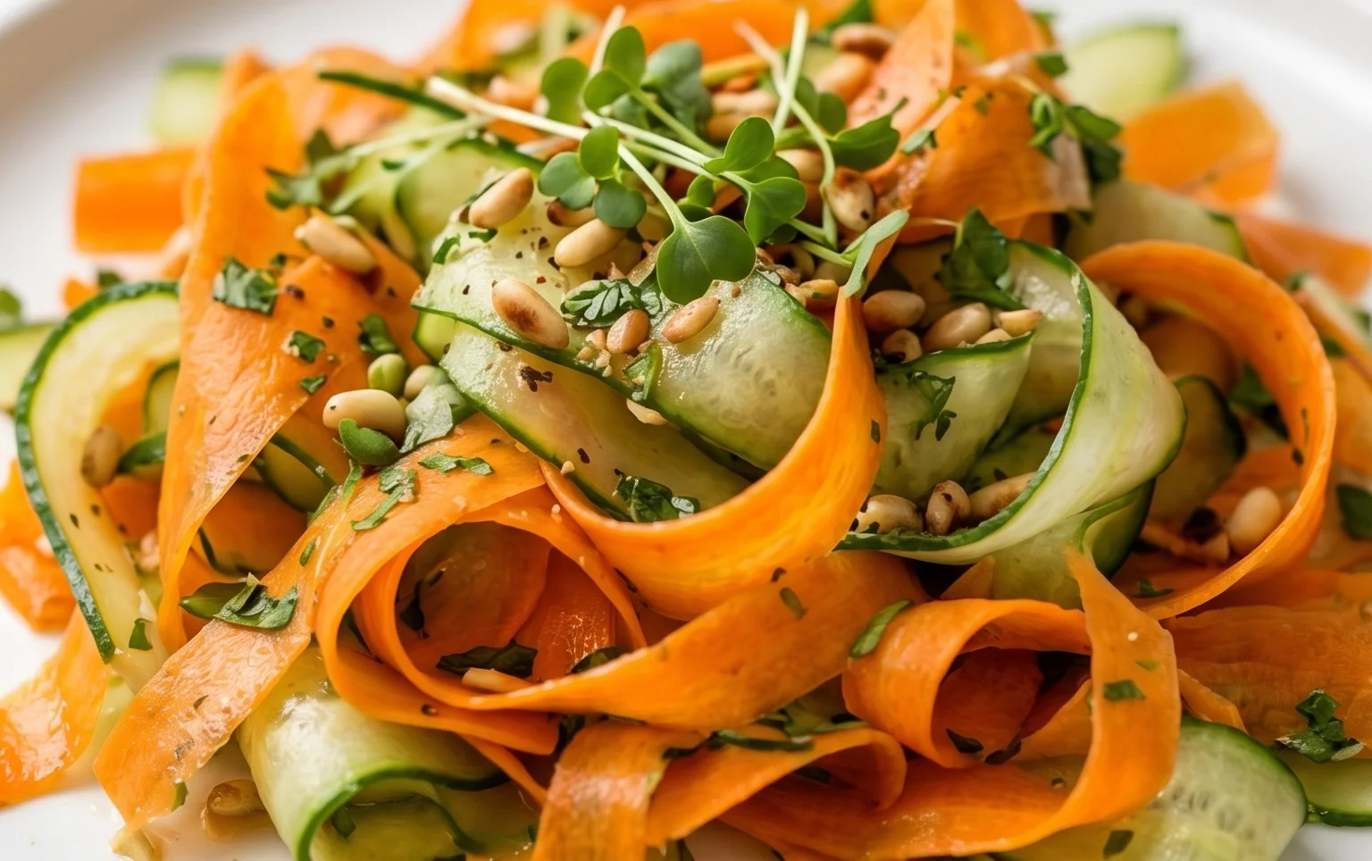 Carrot and Cucumber Ribbon Salad
