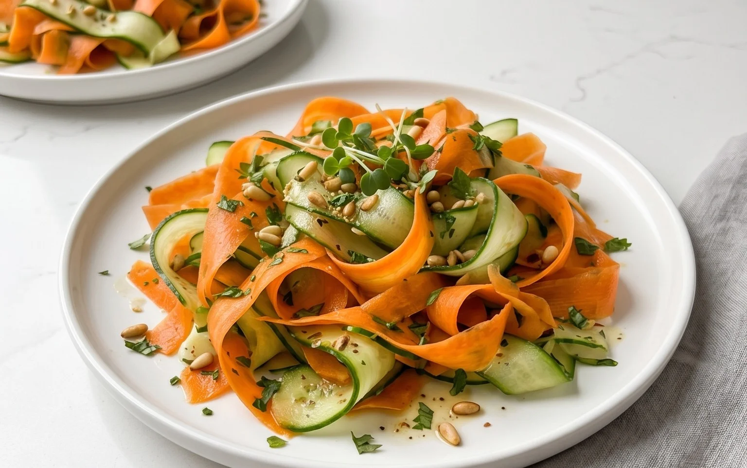 Carrot and Cucumber Ribbon Salad