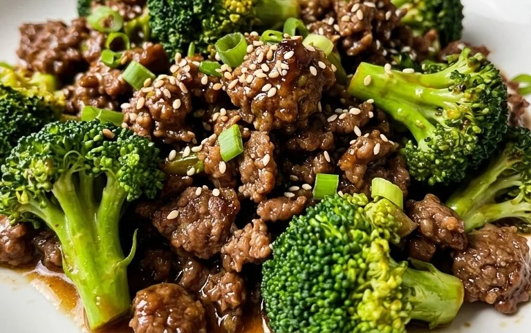 Ground Beef and Broccoli