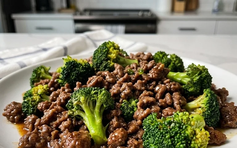 Ground Beef and Broccoli