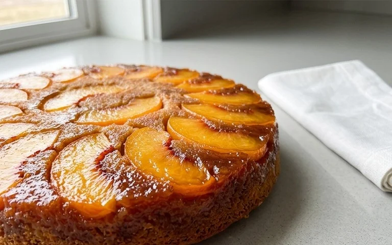 Peach Upside-Down Cake Recipe