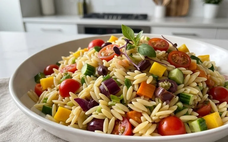 Rainbow Orzo Salad