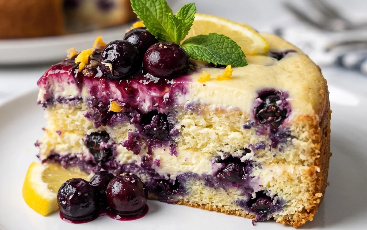 Nova Scotia Blueberry Cream Cake