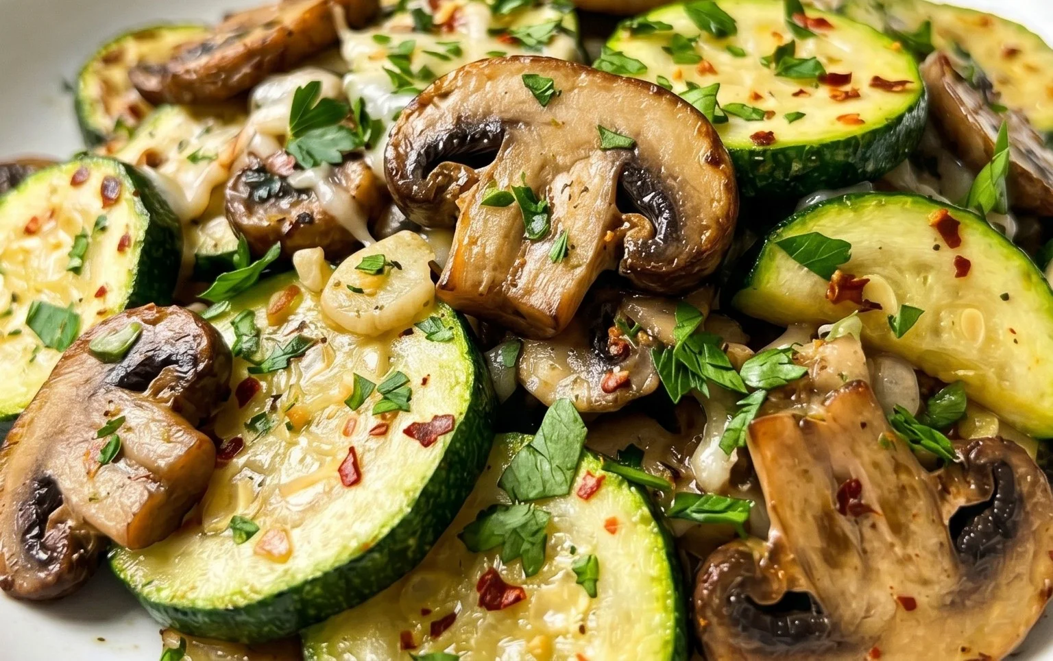 Skillet Zucchini and Mushrooms