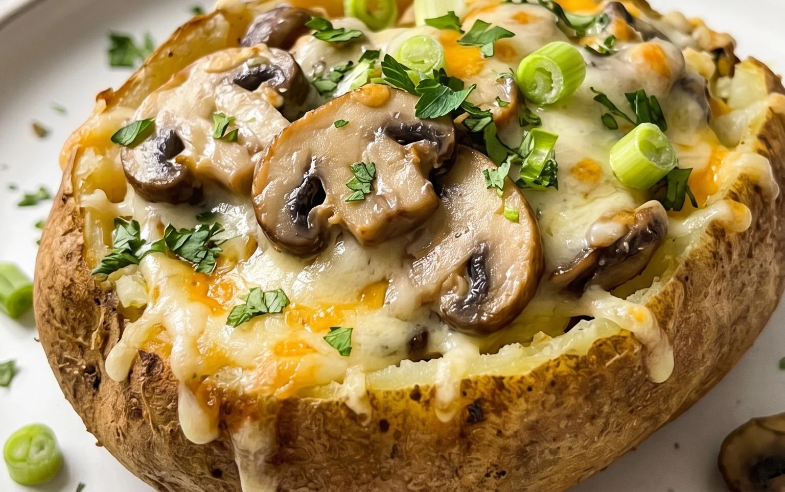 The Ultimate Stuffed Baked Potatoes with Mushrooms