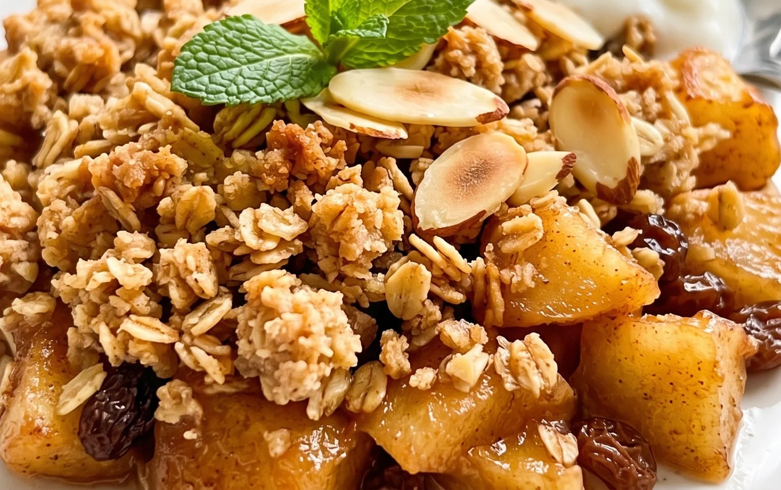 Healthy Breakfast Apple Crum extractble