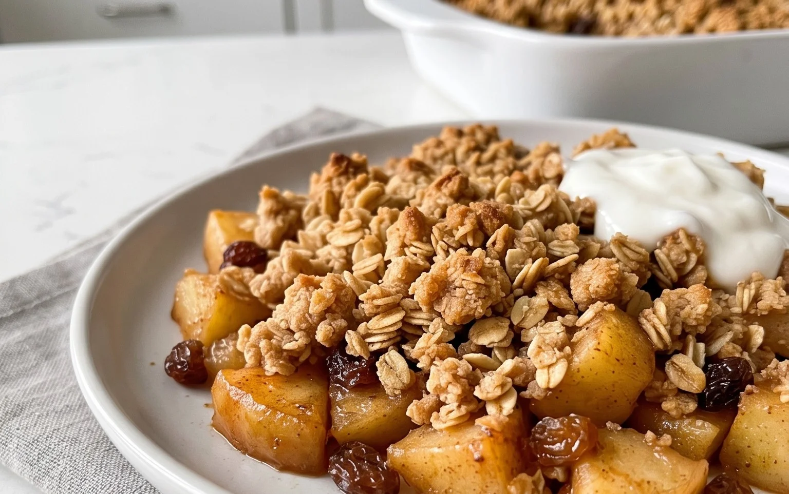Healthy Breakfast Apple Crum extractble