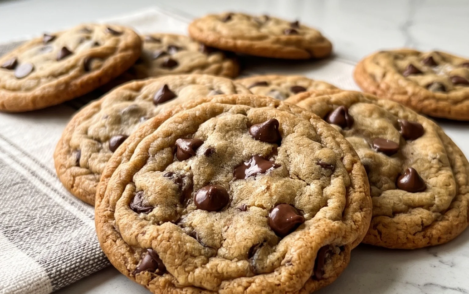 Crispy and Chewy Chocolate Chip Cookies