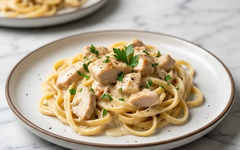 Low Calorie Chicken Alfredo