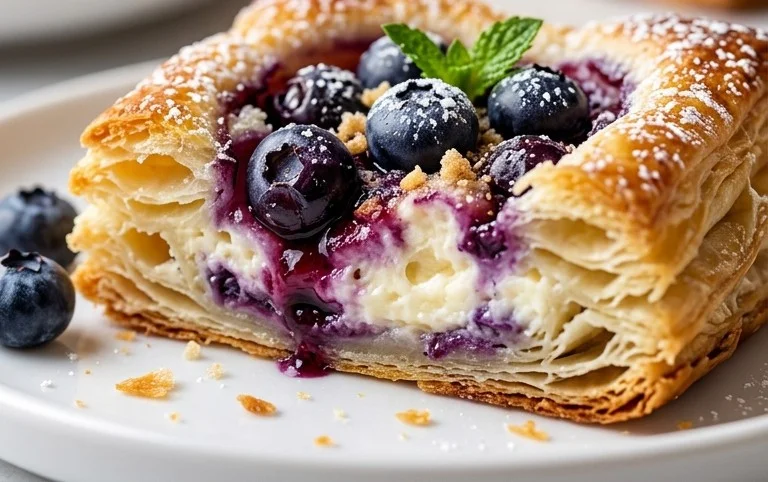 Blueberry Cream Cheese Puff Pastry