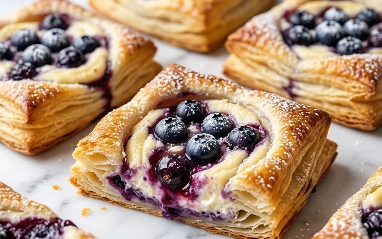 Blueberry Cream Cheese Puff Pastry