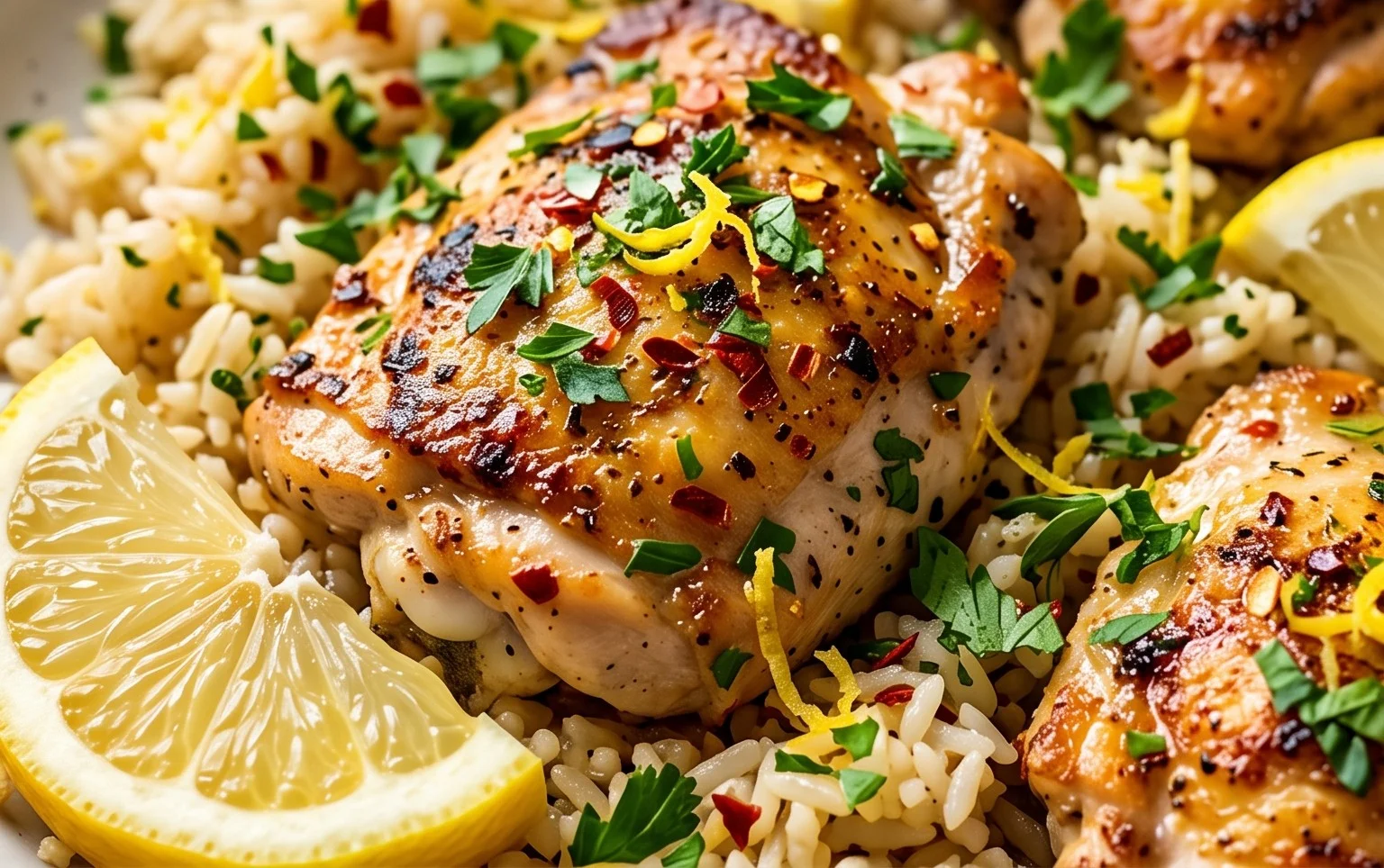 Greek Chicken and Lemon Rice (30 Minutes, One-Pot)