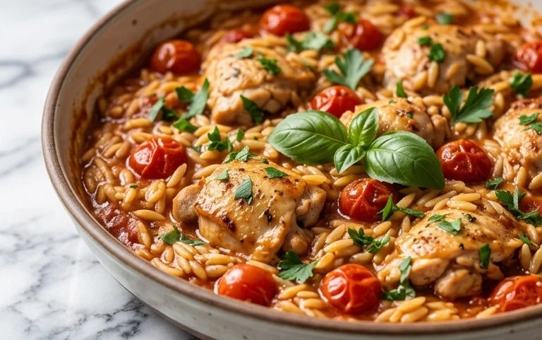 Chicken Orzo (30-Minutes, One-Pan)