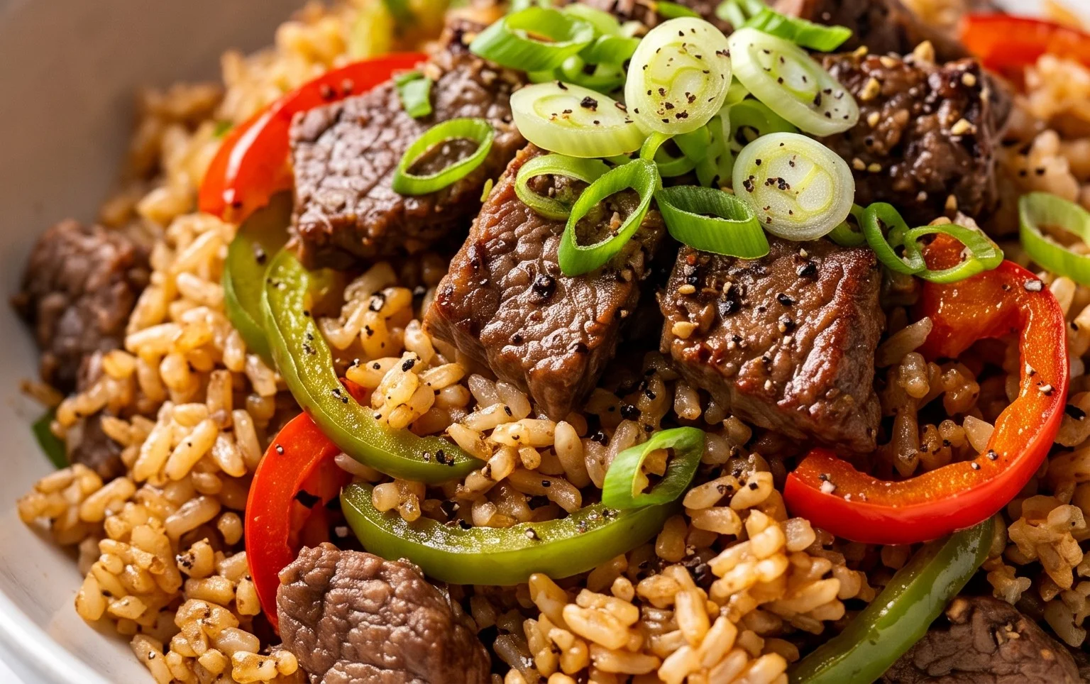 Beef Pepper Rice Bowl is a delicious meal option.