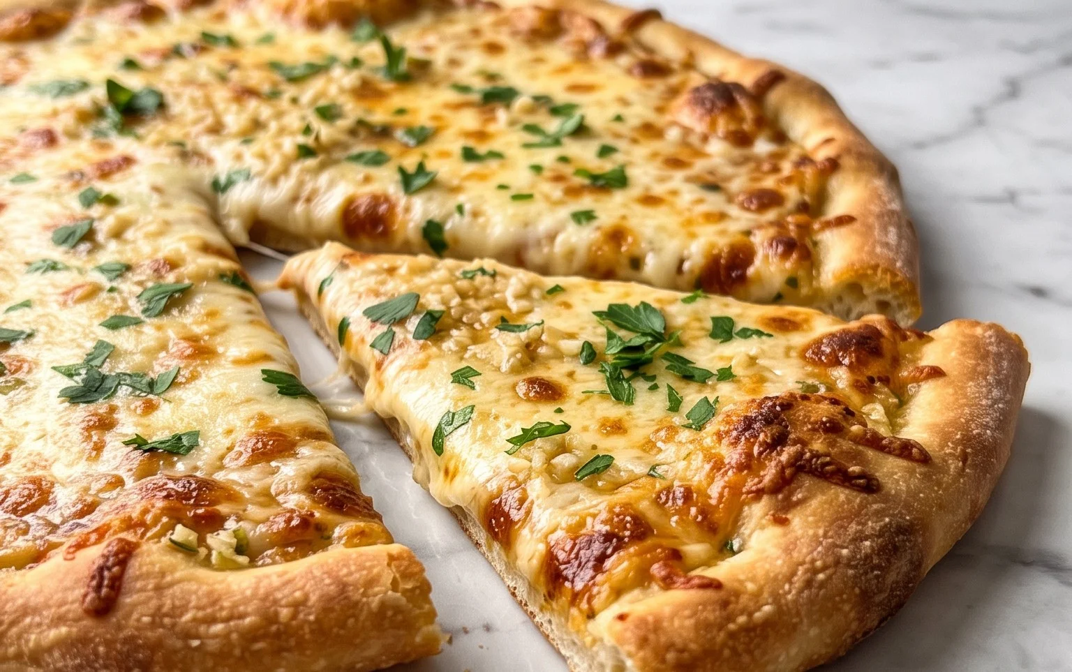 buttery garlic pizza