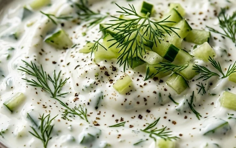Cucumber Dip with Sour Cream and Dill