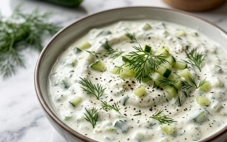 Cucumber Dip with Sour Cream and Dill