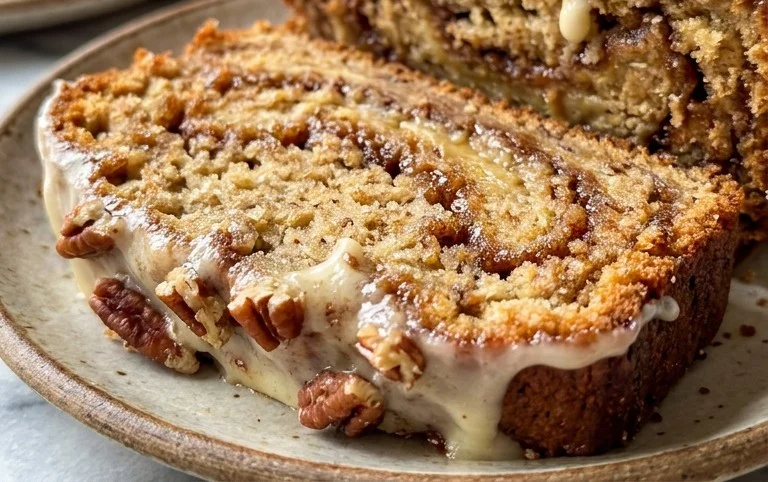 Cinnamon Roll Banana Bread