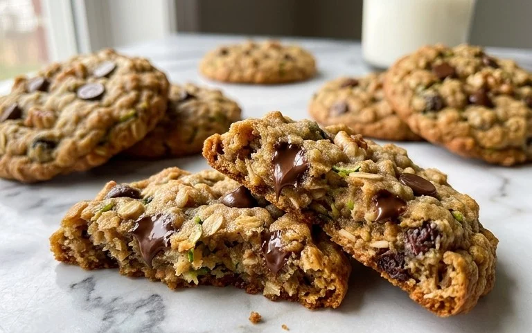 Healthy Zucchini Oatmeal Cookies
