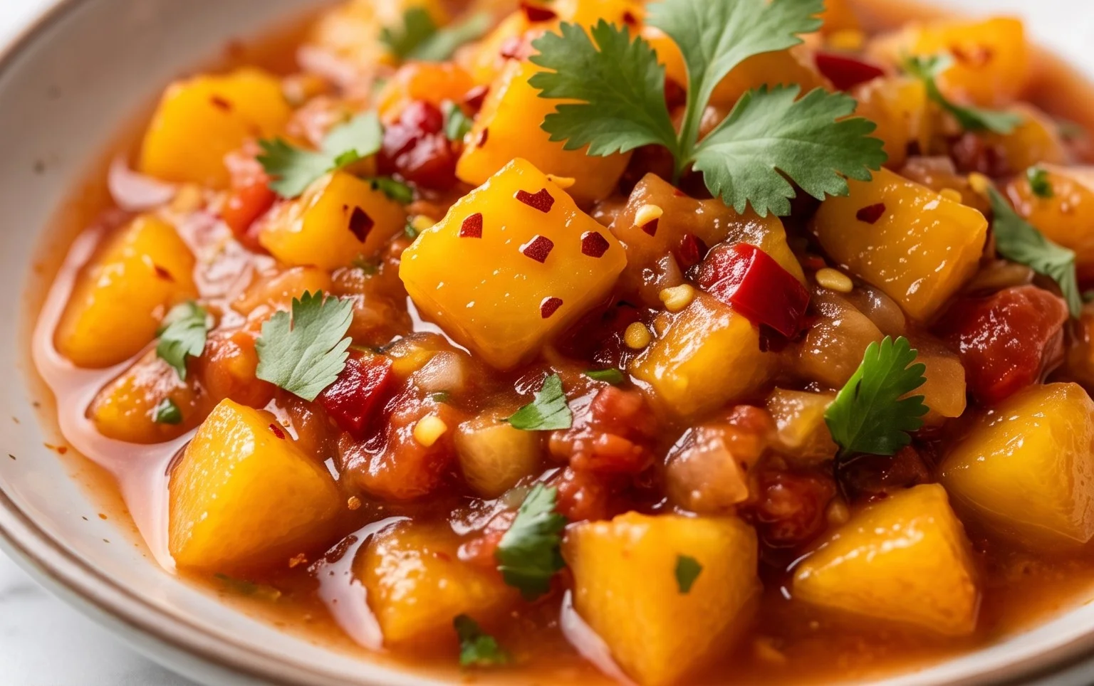 Sweet & Spicy Peach Salsa Canning Recipe