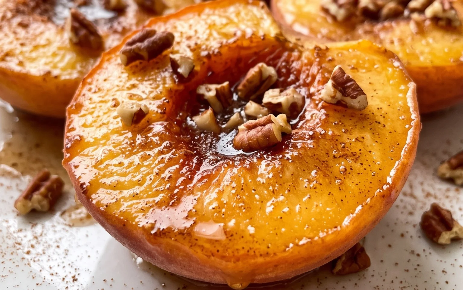 Cinnamon Sugar Baked Peaches