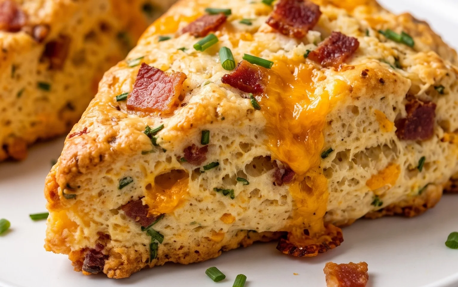 Beef Bacon Cheddar and Chive Scones