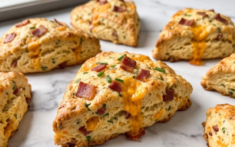 Beef Bacon Cheddar and Chive Scones