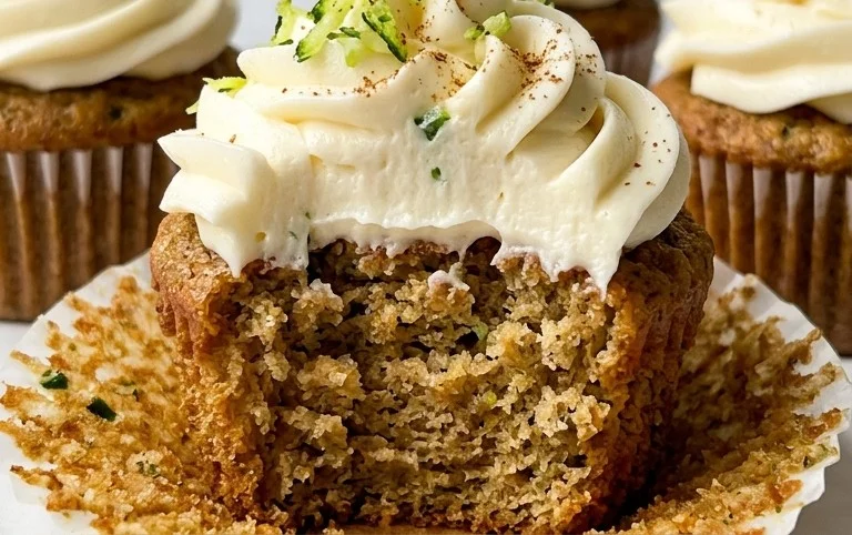 Zucchini Cupcakes with Cream Cheese Frosting