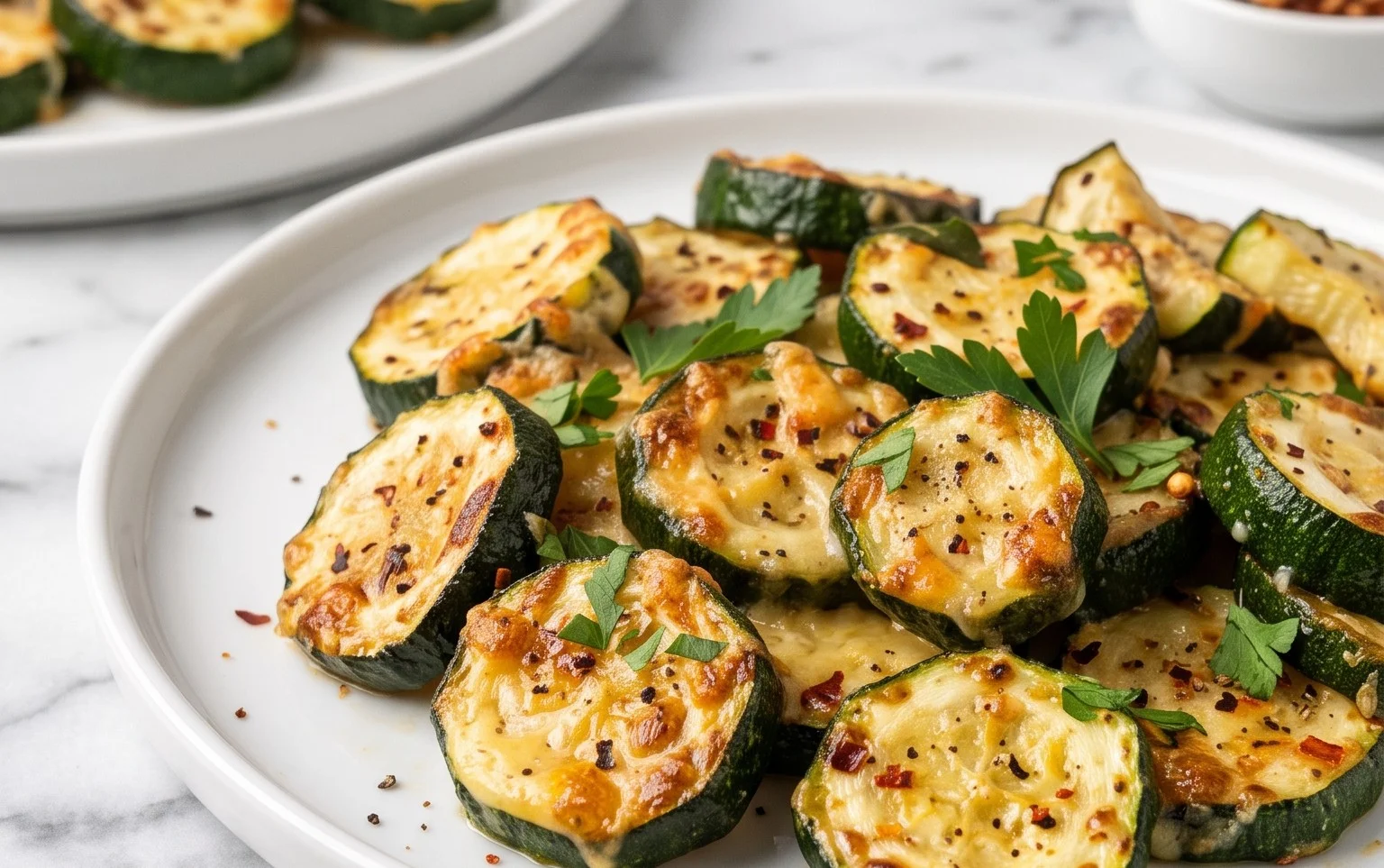 Oven Roasted Parmesan Zucchini