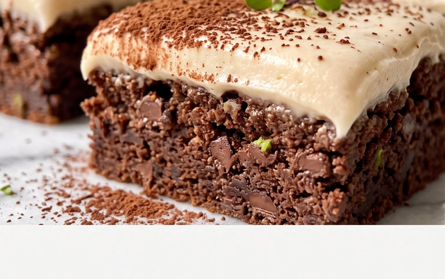 Zucchini Brownies with 1 minute Frosting!