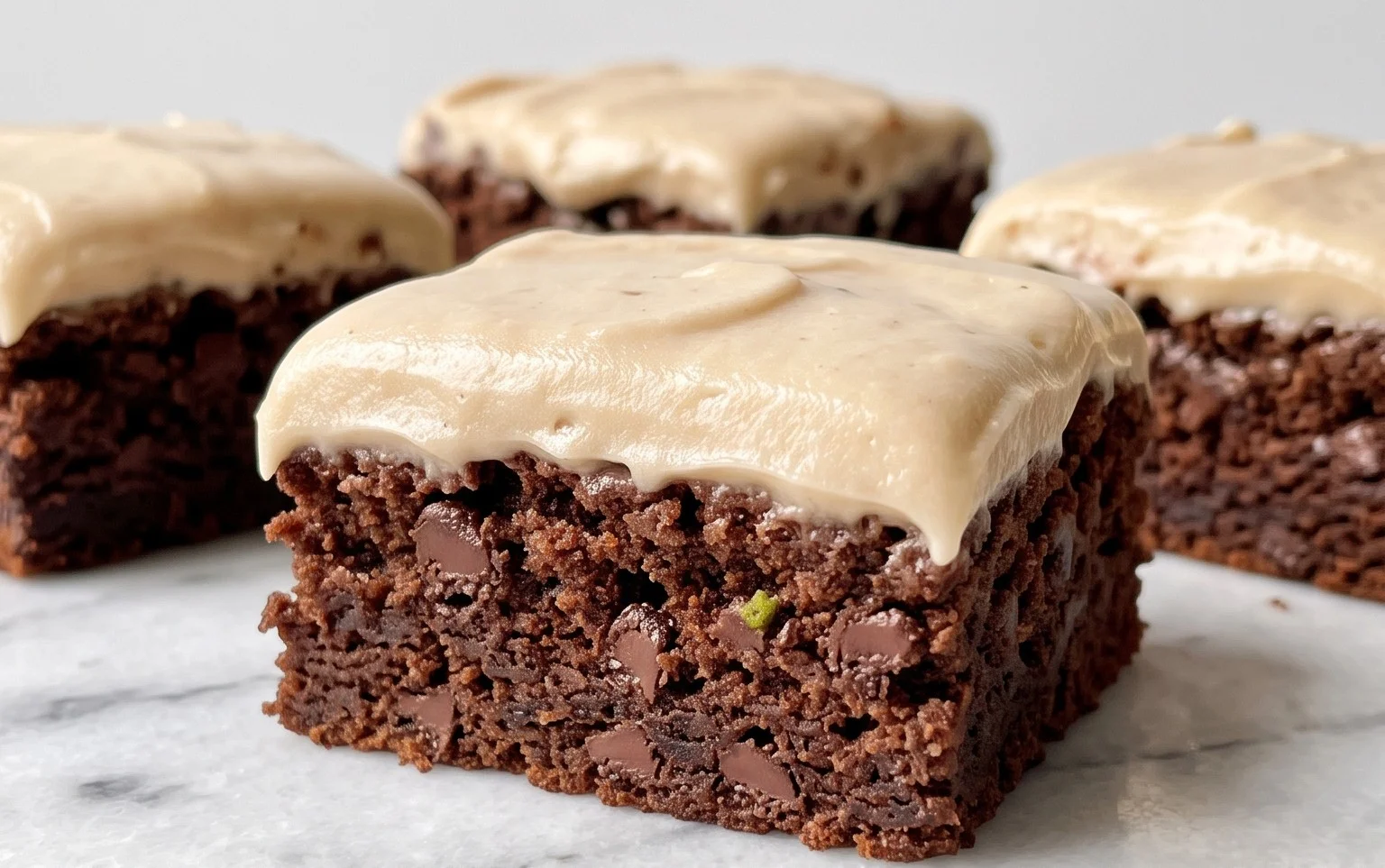 Zucchini Brownies with 1 minute Frosting!