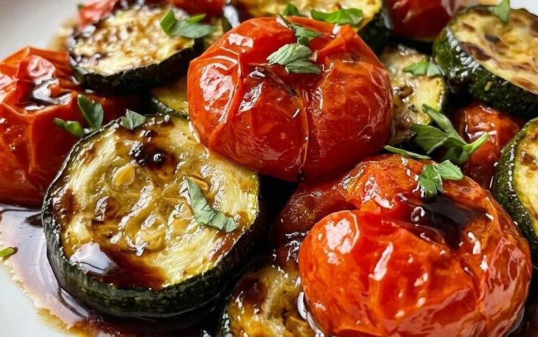 Balsamic Zucchini Tomato Bake
